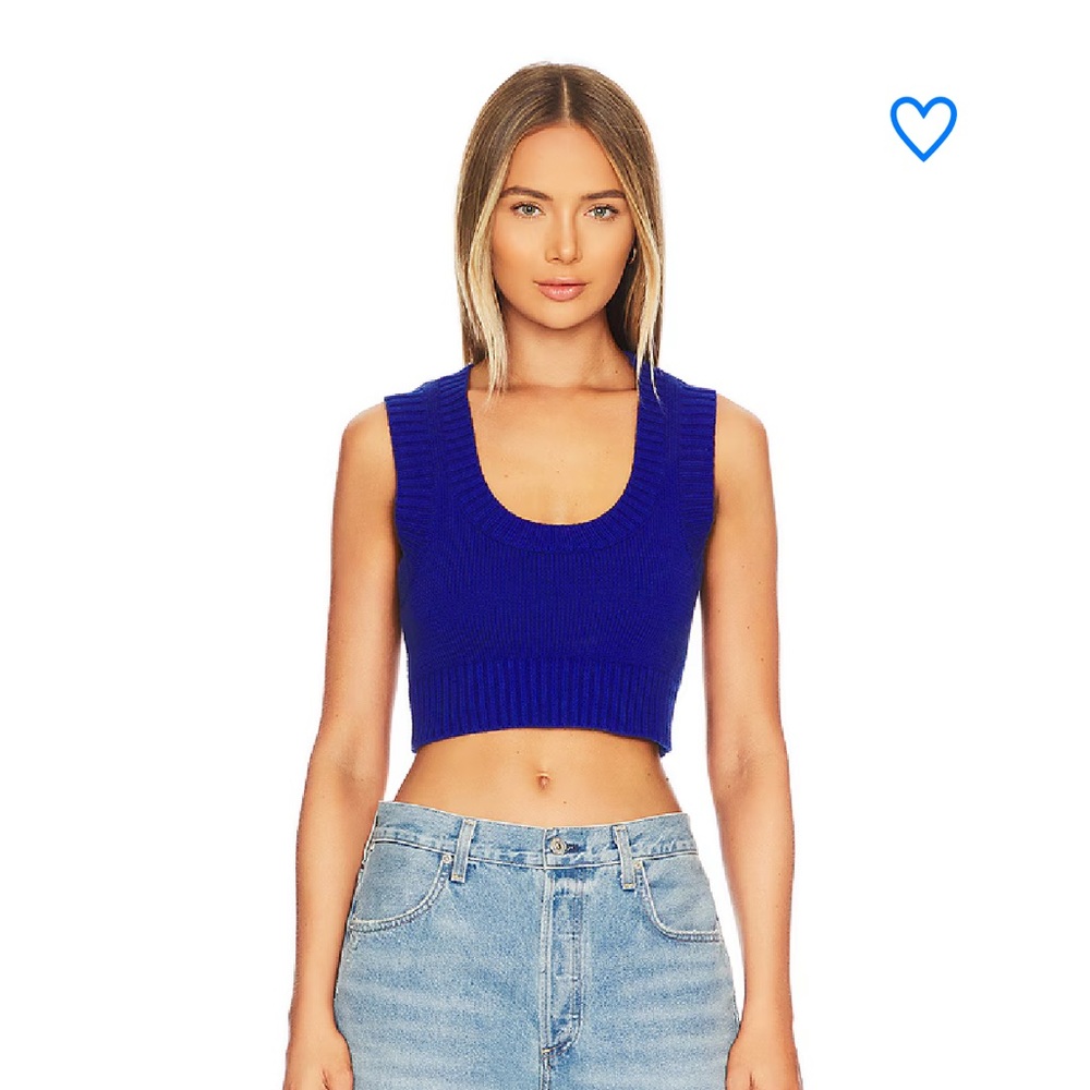 NWT Vibrant Blue Sleeveless Crop Top